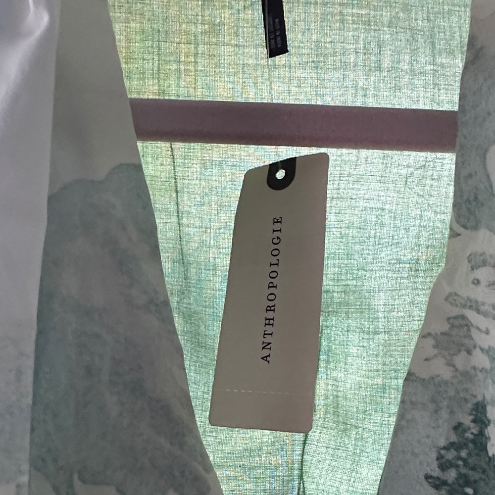 Anthropologie Mint Green Textured Fabric